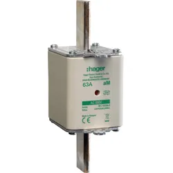 Hager LNH00063M6A NH-Sicherungseinsatz NH00 690V aM 63A Kombimelder Grifflasche spannunsgführend