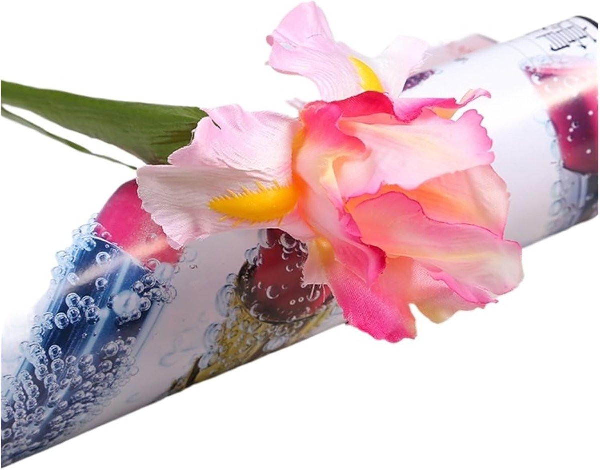Roze kunstmatige iris van zijde voor woondecoratie, 70 cm