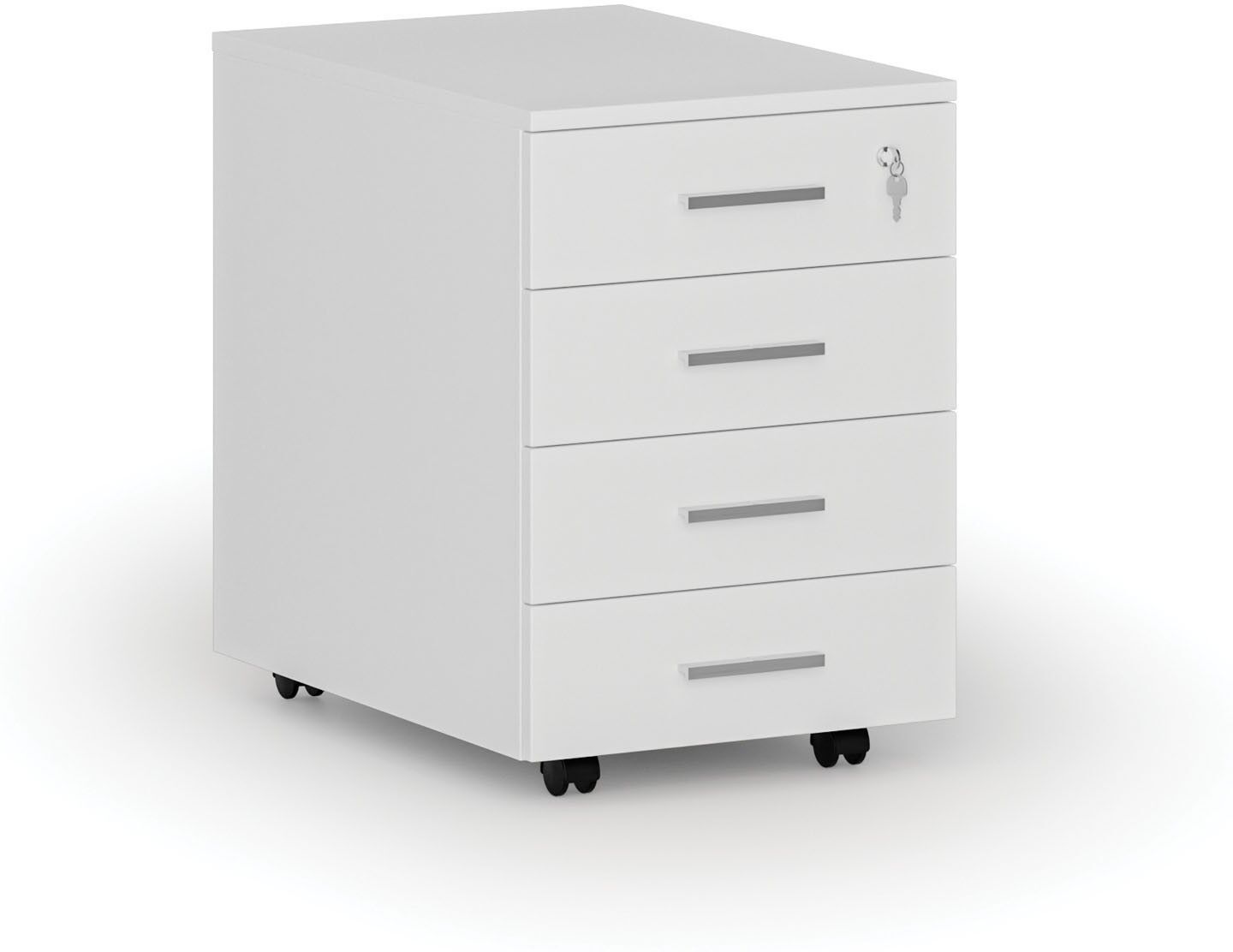 B2B Partner Büro-Rollcontainer SEGMENT, 4 Schubladen, weiß