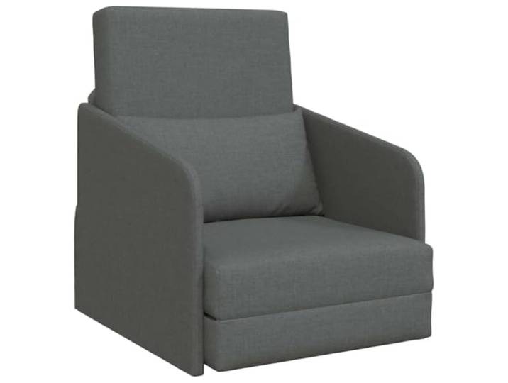 Todiikf Schlafsofa Klappbar Dunkelgrau 65 x 80 x 83 cm Stoff Sessel Kompakter Bettsessel mit Kissen für Wohnzimmer und Schlafzimmer, klappbar und pflegeleicht.