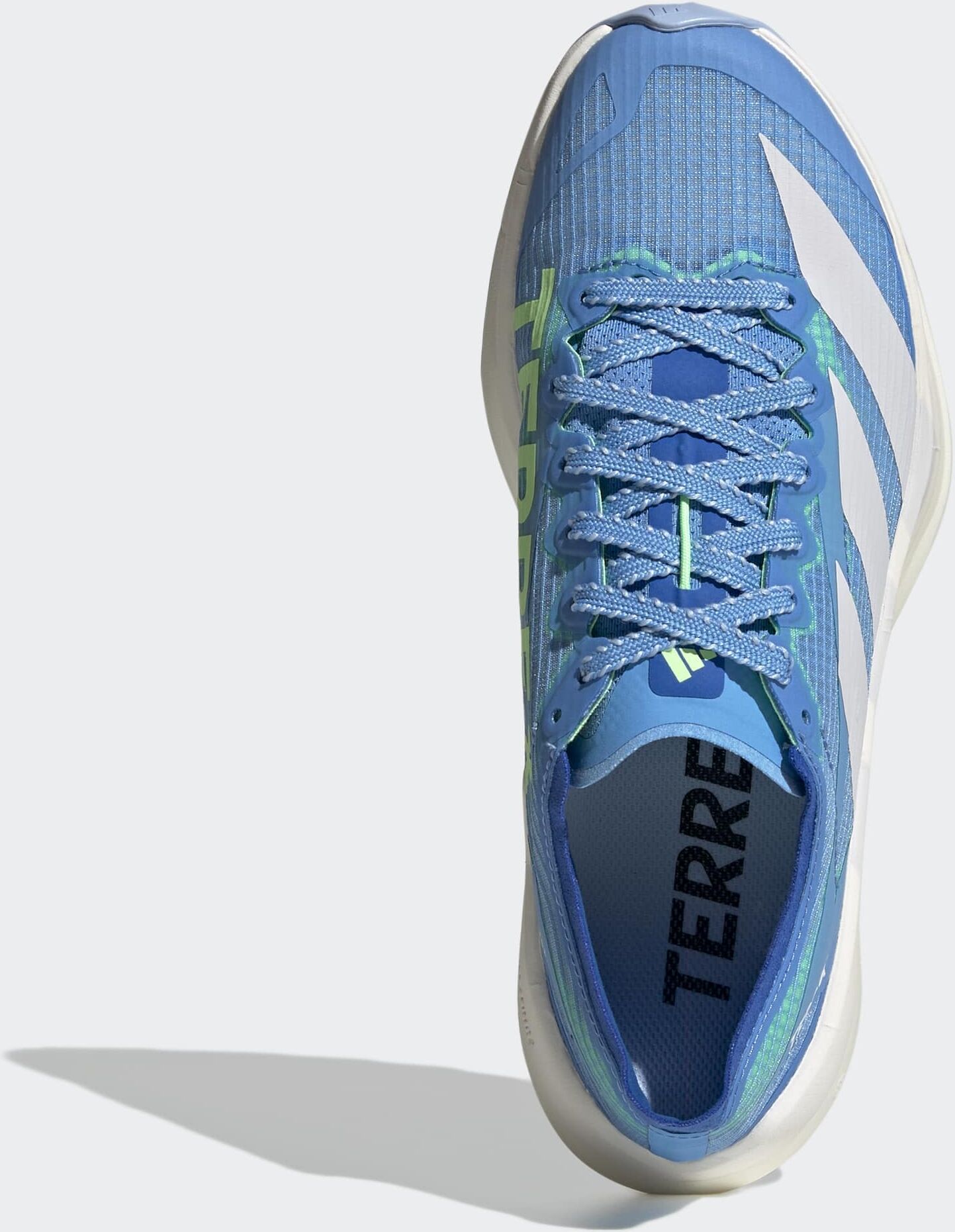 Trailrunningschuh ADIDAS TERREX "AGRAVIC SPEED 2", Damen, Gr. 39, blau burst, dash grau, lime burst, Synthetik, Textil, Schuhe Trailrunningschuh, für mehr Grip blau burst, dash grau, lime burst 39