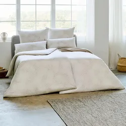 Estella Mako Interlock Jersey Bettwäsche Pippa ecrue 160x210 cm + 65x100 cm - beige