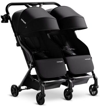 Mompush Lithe Double Stroller, Lightweight Side by Side Stroller for Newborn and Toddler, Easy Fold, Spacious Seats with Recline