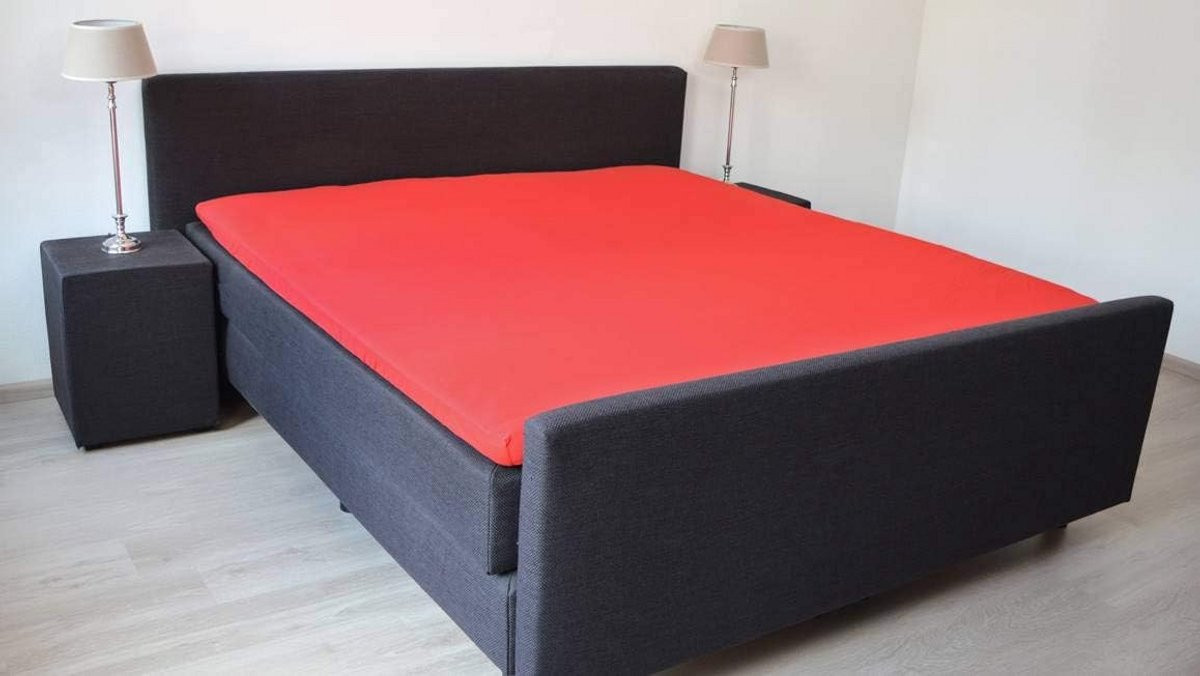 Hoesloper Overtrek Katoen Perkal Rood 80x220 cm