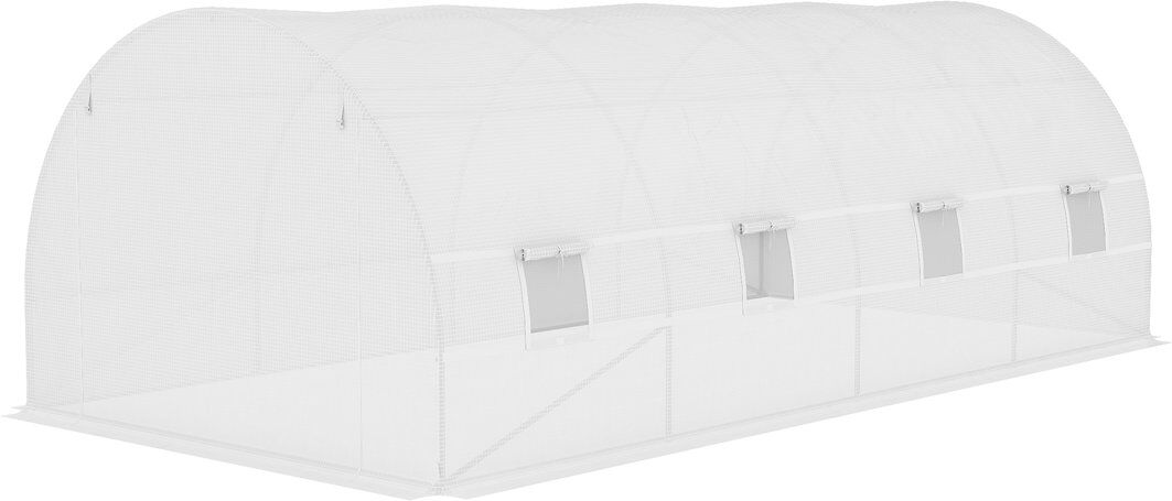 Dakota Fields Brydie 6 x 3 x 2m Polytunnel Greenhouse Replacement Cover ONLY White 200cm H X 300cm W X 600cm D