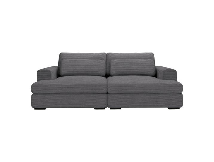 Lomoco Bigsofa, Grau, 2-3-Sitzer, Füllung: Schaumstoff, 218x80x158 cm, Stoffauswahl, Wohnzimmer, Sofas & Couches, Sofas, Bigsofas