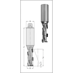 JSO DIANORM-Schaftfräser 18x43x110mm, S=25x55mm,RECHTSGANG - 13500-9-18436-R
