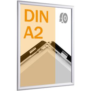 Sprintis Klapprahmen 25 mm Profil, DIN A2, silber, Aluminium, selbstklebend