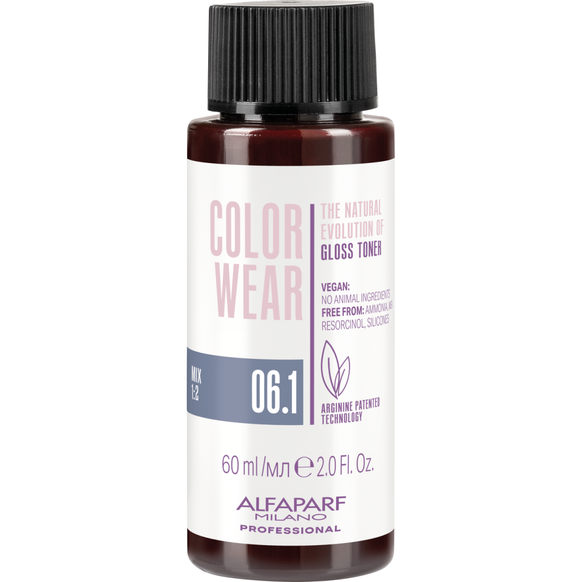 Eino GmbH Alfaparf Milano Color Wear Gloss Toner 06.1 60ml Flüssigtönung, dunkles aschblond