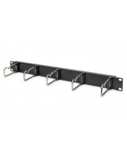 DIGITUS Kabelrangierpanel mit Stahlbügeln für 482,6 mm 19"-Schränke 1HE Schwarz (DN-97667)