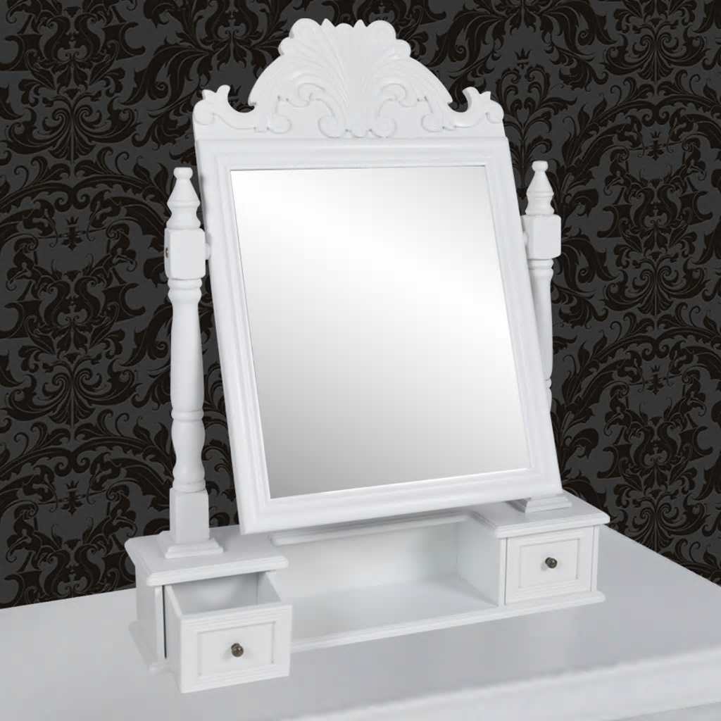vidaXL Coiffeuse avec miroir pivotant rectangulaire MDF