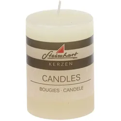 Stumpenkerze Raureif 8 cm Wachs Beige Champagner XXS