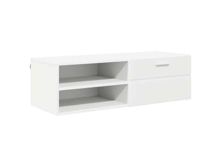 Makastle Wand-TV-Schrank Weiß Holzwerkstoff 100,5x39x30 cm