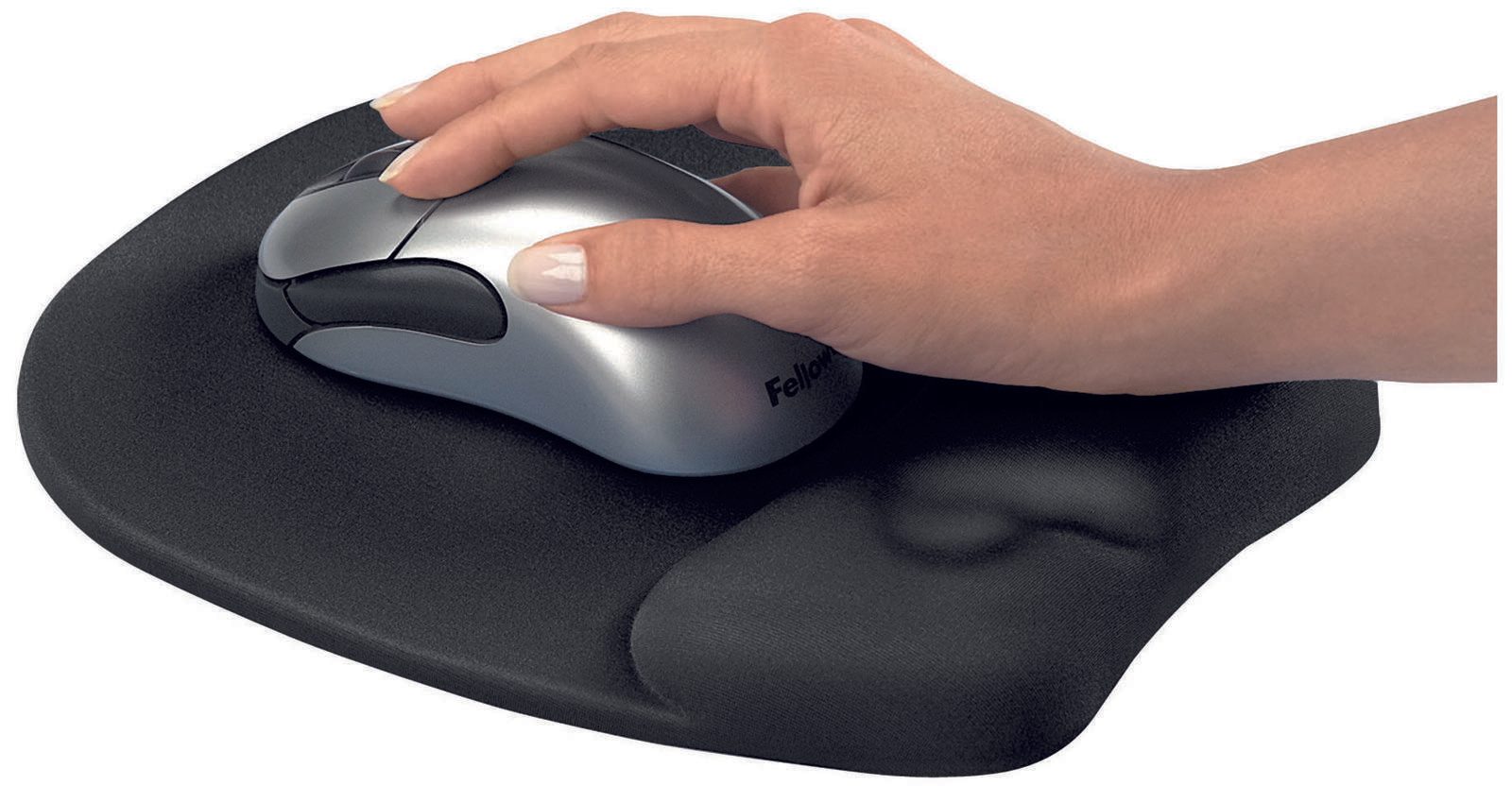 Fellowes Mousepad mit Handgelenkauflage Memory Foam schwarz 9176501