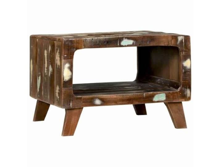 HKLGBVCR Couchtisch, 50 x 50 x 35 cm, Massivholz, recycelt