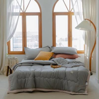 Inspired Finds 2025 Japanese Polyester Cotton Quilted Summer Quilt Lightweight & Skin Friendly gray 43.31x59.06in