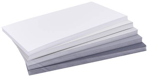Magnetoplan Grey Moderationskarte farbig sortiert, Grau rechteckig 200mm x 100mm 250St.
