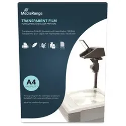 MediaRange MRINK160 Druckfolie Laser A4 (210×297 mm) Transparent 100 Blätter