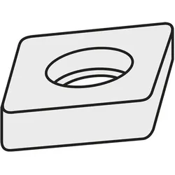 Pramet, Zubehör Maschine, Wendeplatten-Unterlegscheibe ISO SCN 120304:GJ11 Brutto-G.4,23g Farbe Silber - VPE: 10