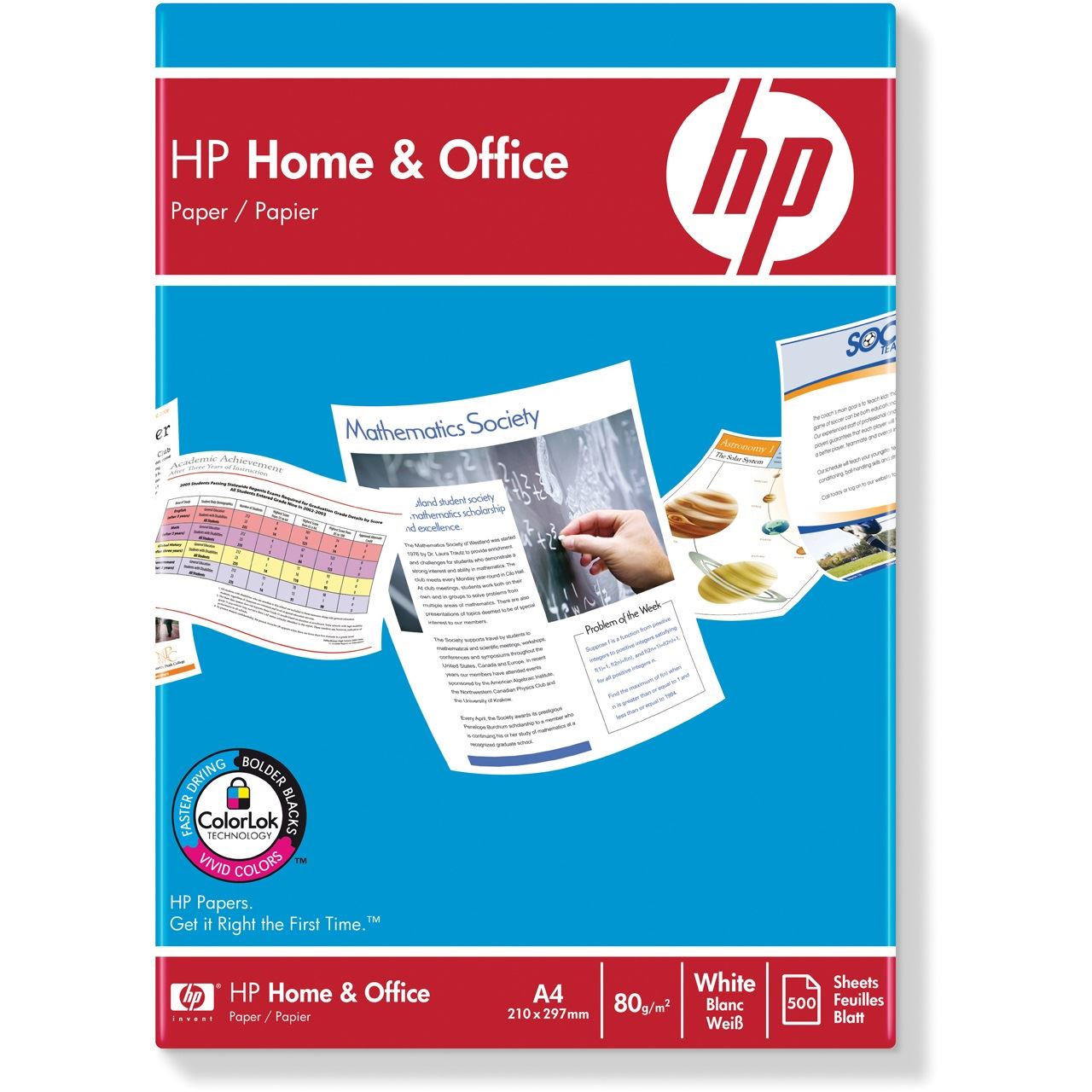 HP Kopierpapier Home & Office DIN A4 80 g/qm 3x 500 Blatt Maxi-Box