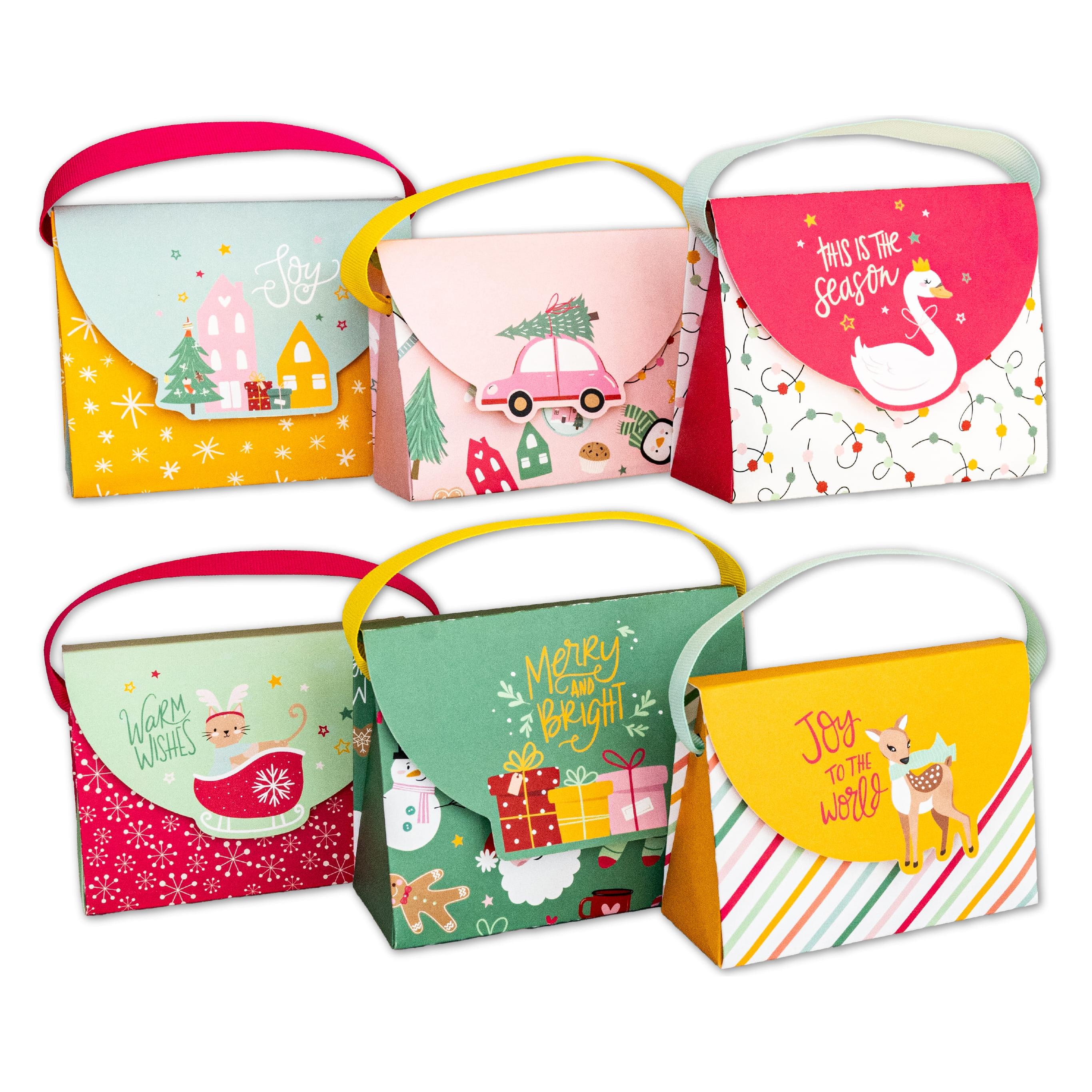 Papierdrachen Geschenkverpackung Handtaschen - pink (6x) (77420726)
