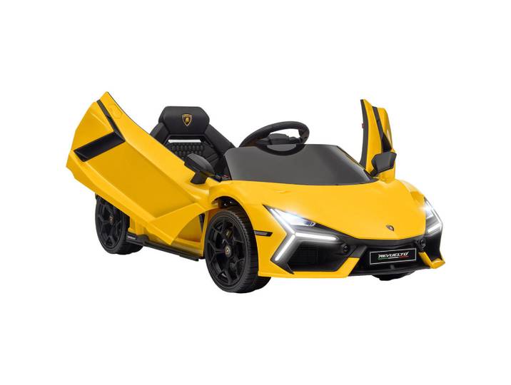 ComfortXL Elektro-Kinderauto De-13056 Flügeltüren Gelb, Kunststoff, 60x40x105 cm, Freizeit & Co, Gartenspielzeug, Kinder-Elektrofahrzeuge