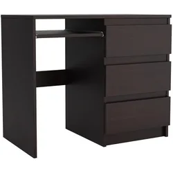 SCHREIBTISCH VALERIO 90x50x76 cm Bürotisch Computertisch, Wengefarben