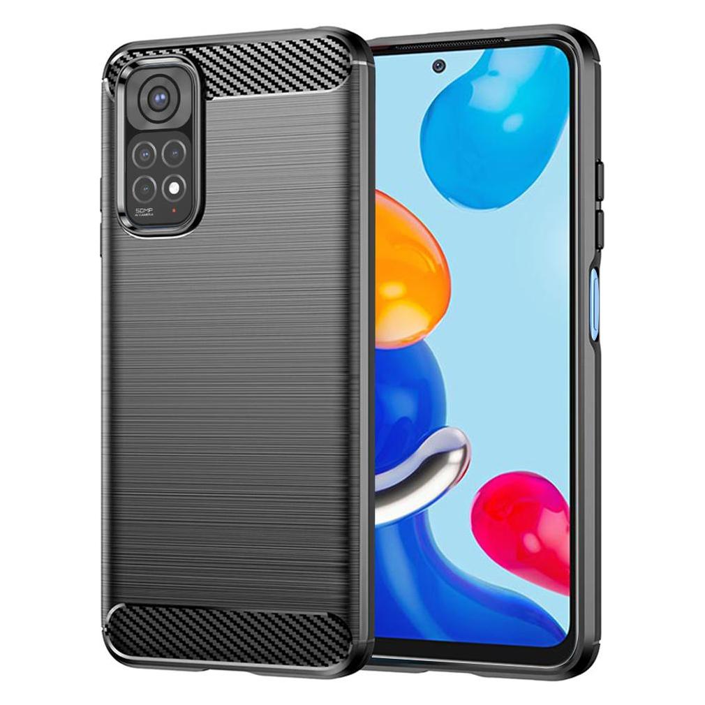 Techsuit - Carbon Silicone - Xiaomi Redmi Note 11 / Note 11S - Black (Xiaomi Redmi Note 11, Xiaomi Redmi Note 11S) (56340903)