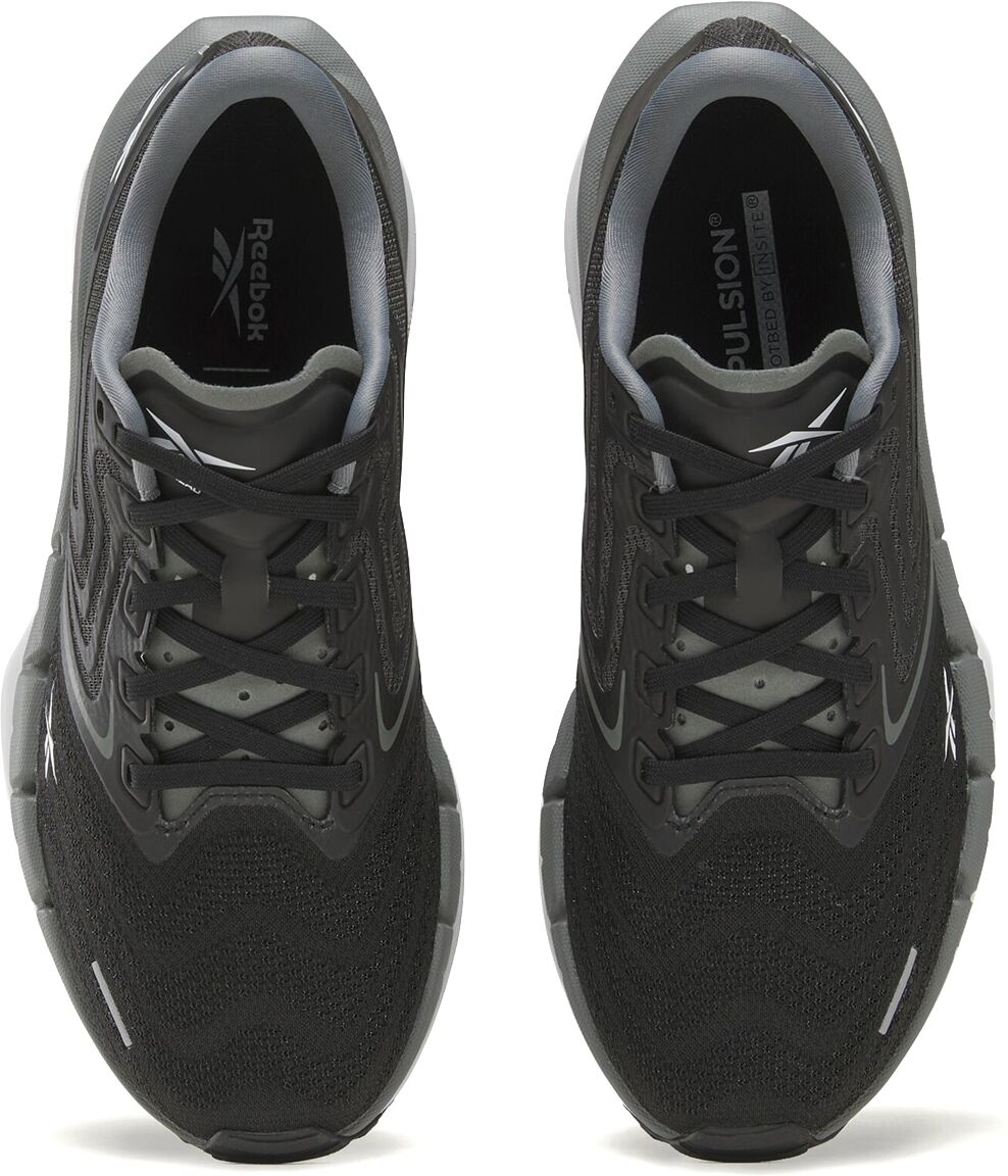 Laufschuh REEBOK "FLOATZIG TREAD", Damen, Gr. 38, schwarz (schwarz, washed schwarz, chalk), Leder, Schuhe Laufschuh, speziell fürs Laufband und Gym schwarz, washed schwarz, chalk 38
