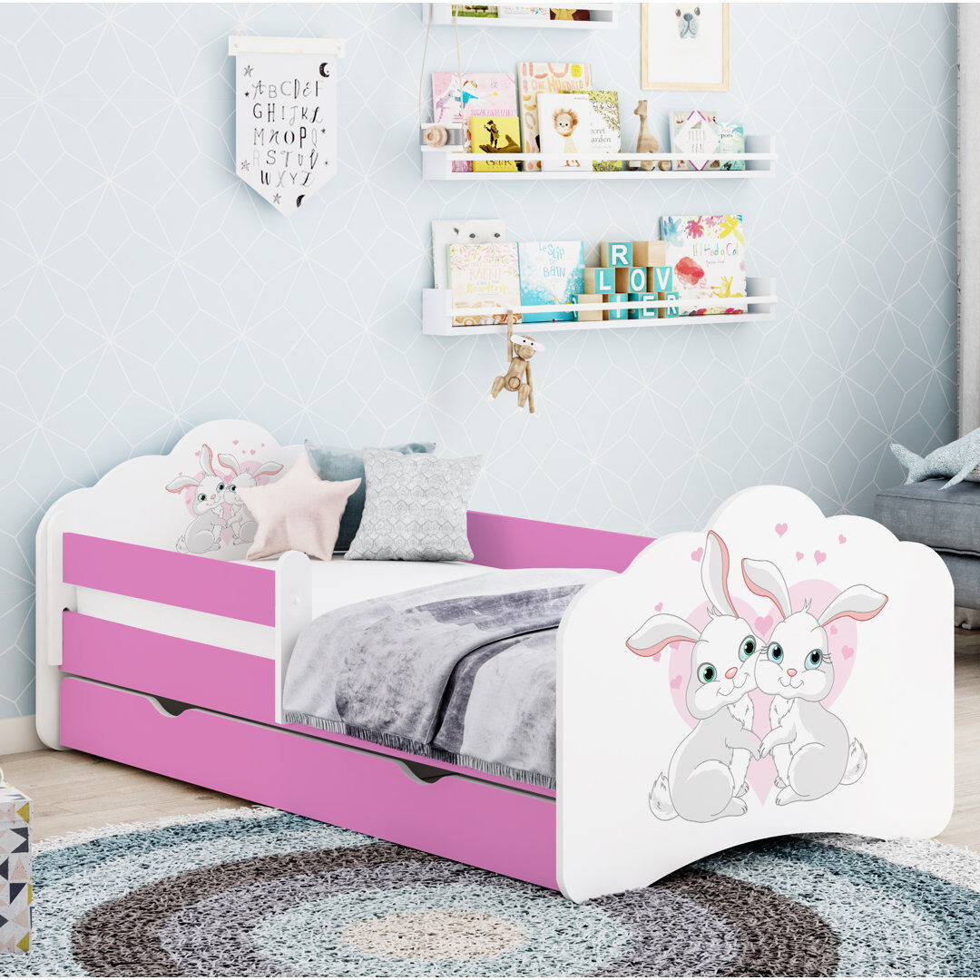 Zoomie Kids Courtois Cabin Bed Themed Beds Pink 56.5 x 70 x 140cm