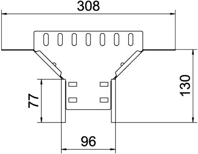 OBO Bettermann Raccord d’embranchement pour goulotte câble 85x100 RAA 810 FS (6042131)