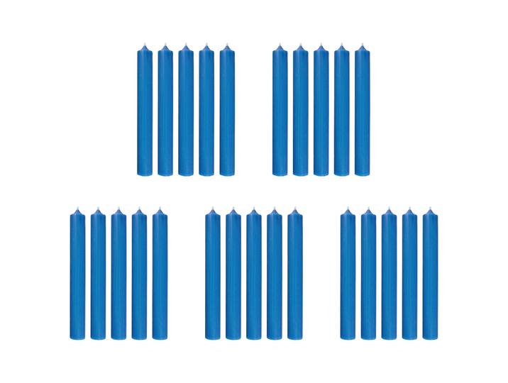 Bougies longues RAINBOW - Lot de 25 18cm Bleu