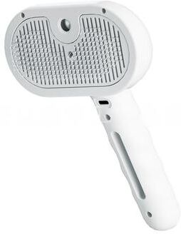 Uplift Essentials Steam Spray Pet Grooming Brush For Dogs And Cats white