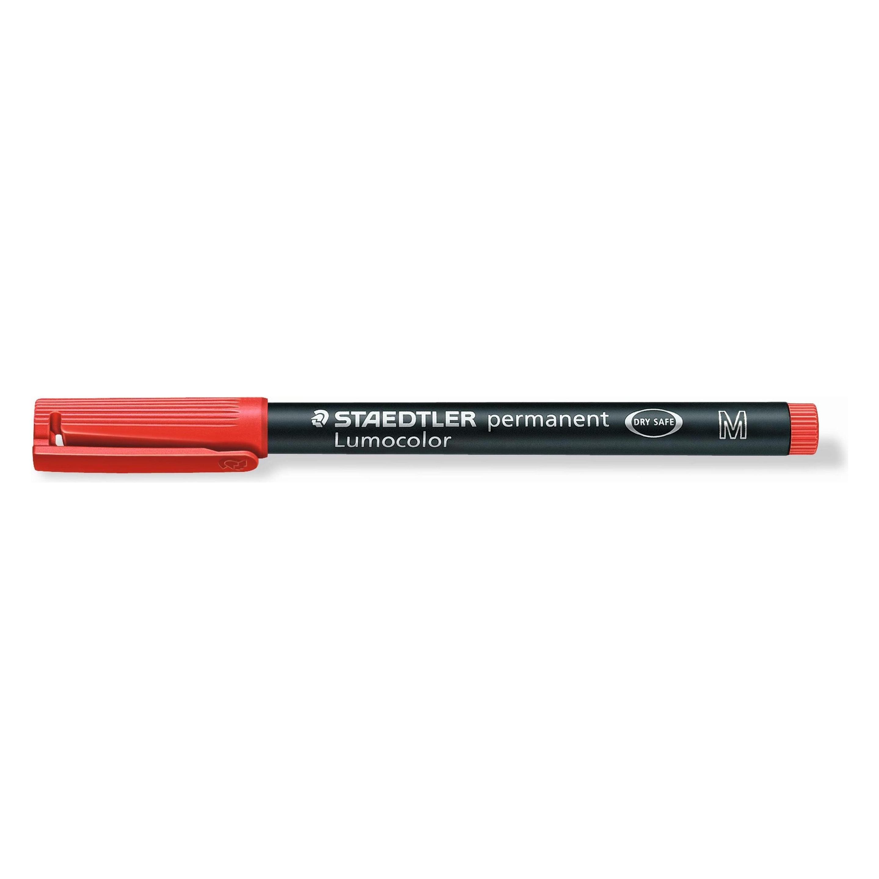 Staedtler 317-2 Lumocolor Universalstift M-Spitze, 1.0 mm, 10 Stück, rot (10x) (317-2)