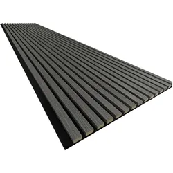 Endorphin, Wandpaneele, 10 Stück Akustikpaneele 61x266x2,1cm Holzfurnier Walnuss schwarz (61 x 266 cm)