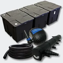Helloshop26 - Set: 90000l Teichfiltration 72 Watt UVC Sterilisator Pumpe Schlauch 4216468