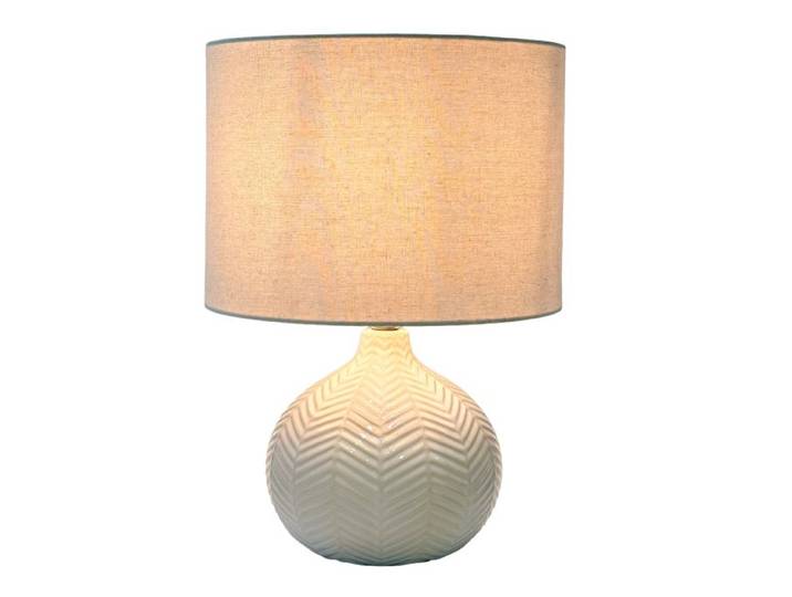 Relaxdays Tischlampe Chevron-Muster