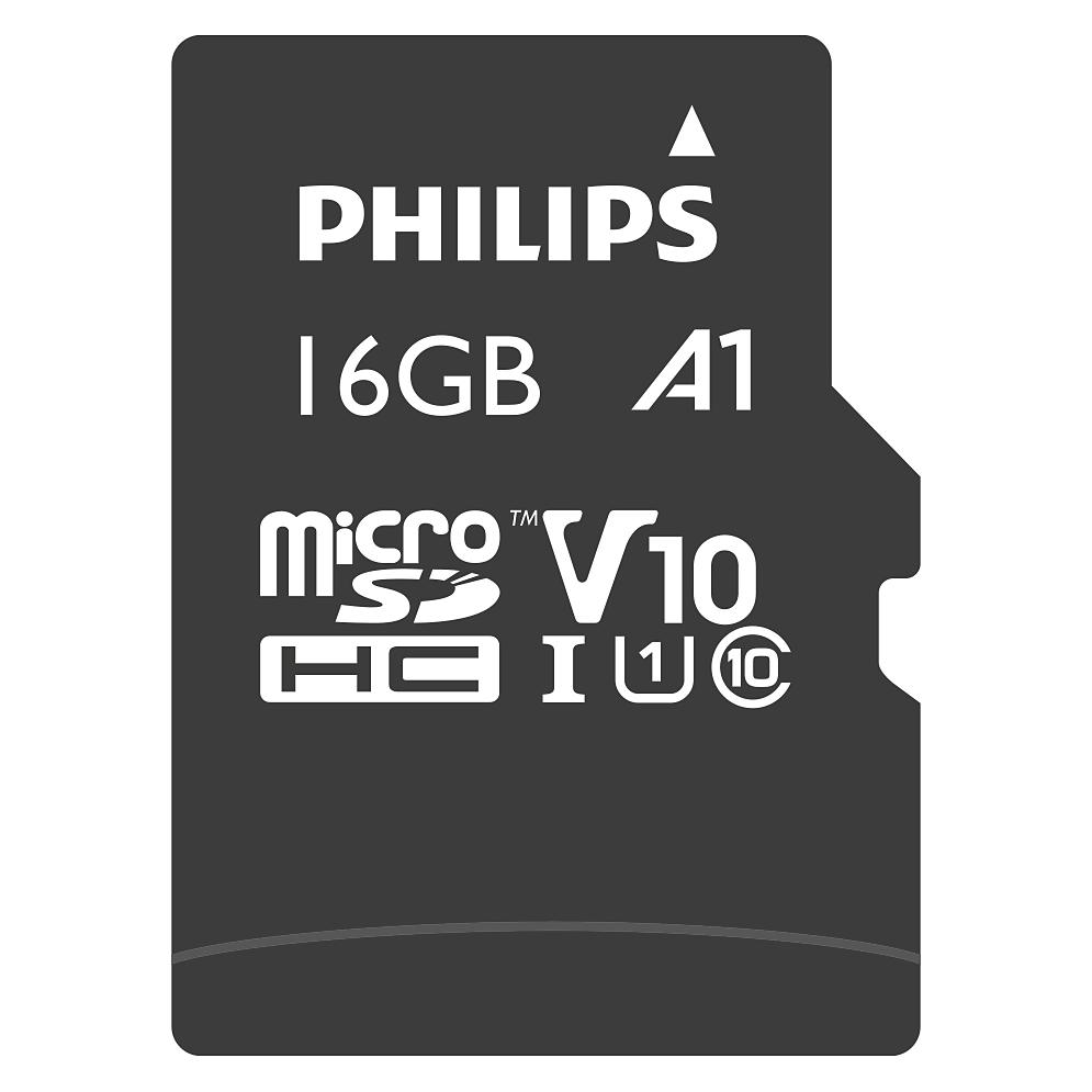 Philips MicroSDHC Class 10 UHS-I U1 mit Adapter (16 GB, microSDHC, U1, UHS-I) (FM16MP45B/00)