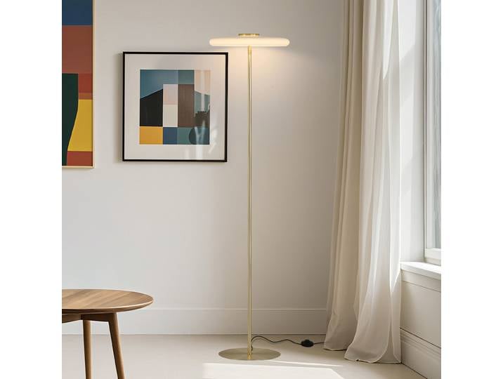 LED-Stehleuchte 35 x 142 x 35cm Messing Messing, poliert Opalglas LED LED-Platine