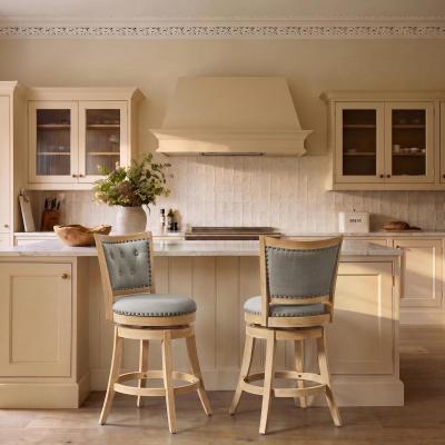 HULALA HOME Country Farmhouse Lumiere Barstool Set of 2