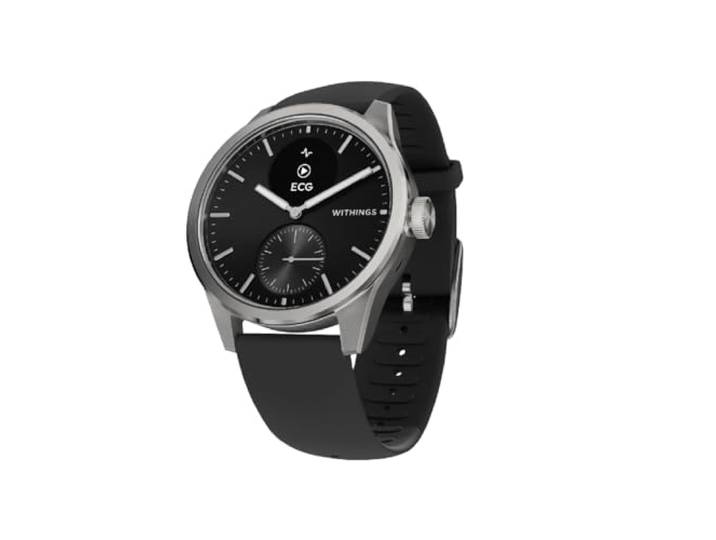 WITHINGS ScanWatch 2 Smartwatch voor dames en heren, ECG-elektrocardiogram, SpO2, temperatuur, slaaptracking, ademhalingsgezondheid, activiteiten, calorieën, waterdicht, 30 dagen batterij, Android