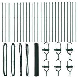 vidaXL Zaunpfosten Grün 50 x 1,2 m (13 mm Gitter) Stahl und PVC