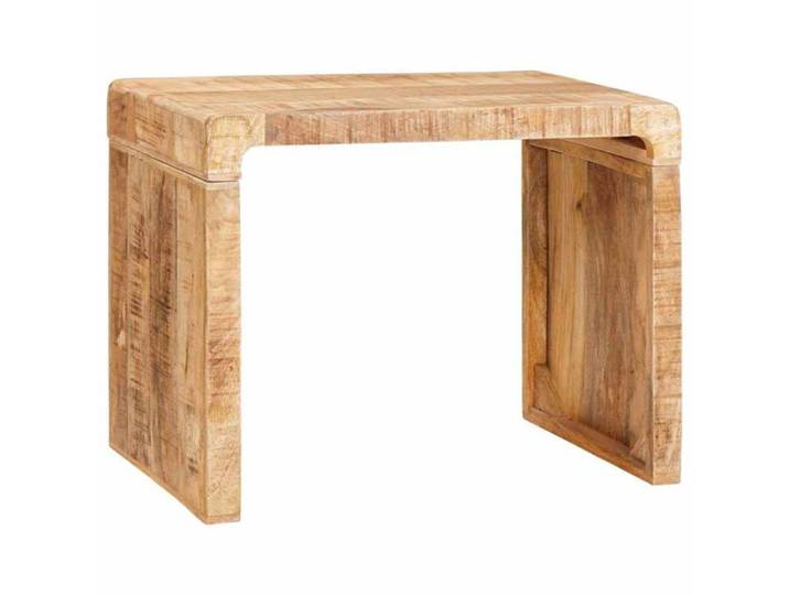 Table d'appoint en bois de mangue - - 60x35x46 cm - Marron - Bois de mangue massif - Rectangulaire