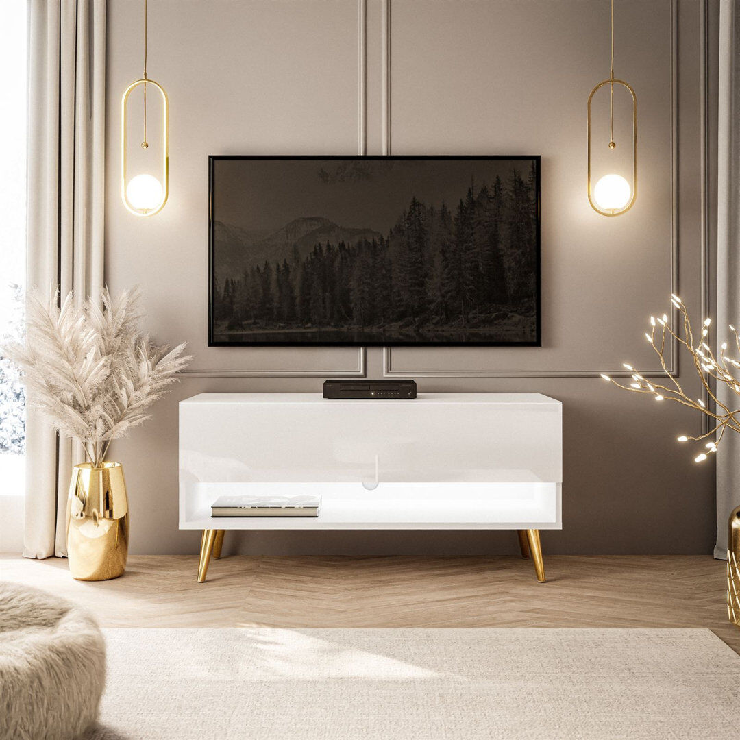 Fairmont Park Aaleia Calante RTV Cabinet High-gloss white 42"