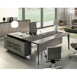 Chef Schreibtisch Büro Ecktisch Holz furniert Timezzo