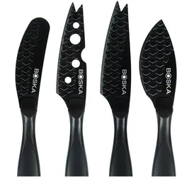 Boska Käsem.-Set Mini Monaco+ Schwarz schwarz Edelstahl 190x190x24, Küchenmesser, Schwarz