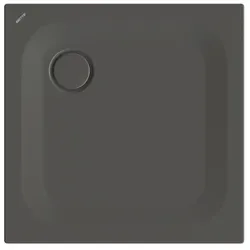 Bette quadrat Duschwanne „BetteUltra“ 750 × 750 mm ohne Oberflächenbeschichtung, ohne Oberflächenveredelung, ohne Wannenträger, in Anthracite