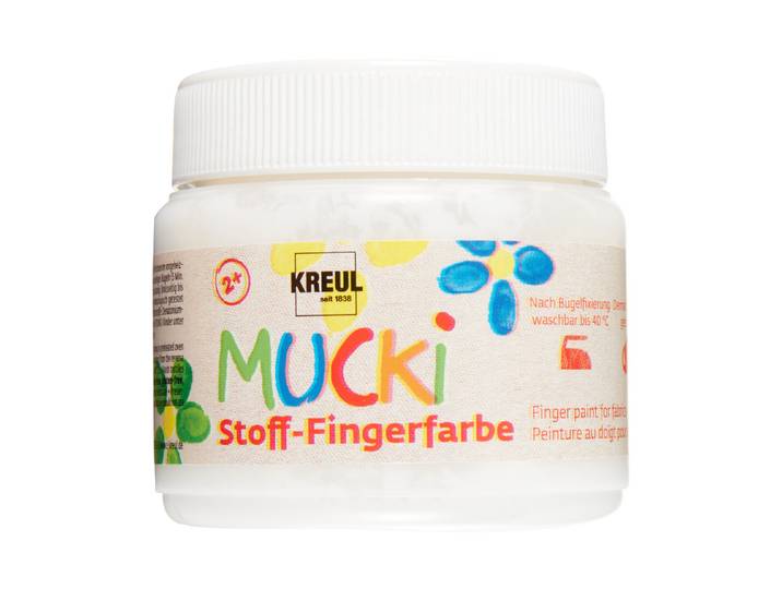 Kreul Mucki Stoff-Fingerfarbe Weiss 150 ml