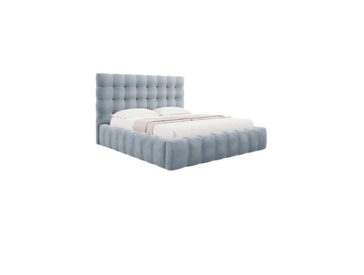Design Polsterbett „Bali“ mit Ablagefach, Hellblau Samt Hellblau chosen by Bloomingloft