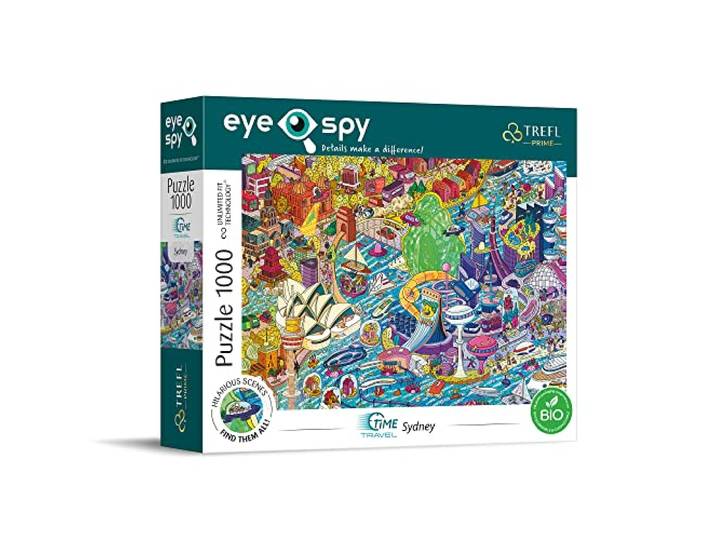 Trefl Prime - UFT-puzzel Eye-Spy tijdreis: Sydney, Australië - 1000 stukjes, Verrassende details, Grappige scènes, Dikste karton, BIO, EKO